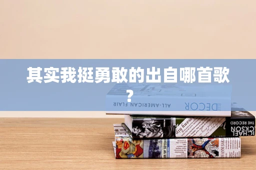其实我挺勇敢的出自哪首歌？