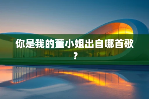 你是我的董小姐出自哪首歌？