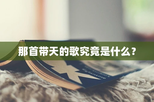 那首带天的歌究竟是什么？