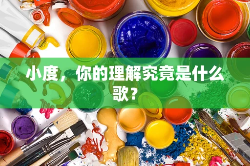 小度，你的理解究竟是什么歌？