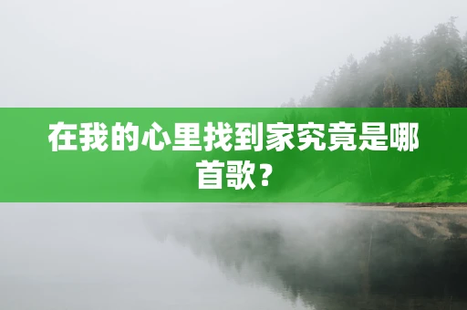 在我的心里找到家究竟是哪首歌？