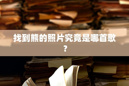 找到熊的照片究竟是哪首歌？
