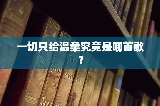 一切只给温柔究竟是哪首歌？