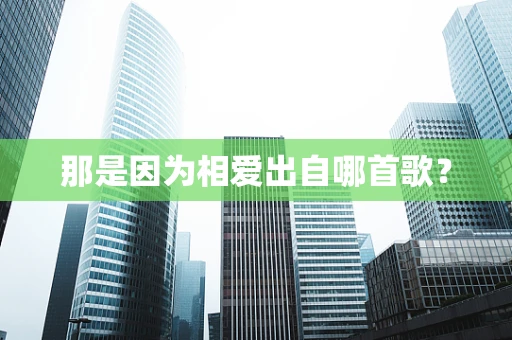 那是因为相爱出自哪首歌？
