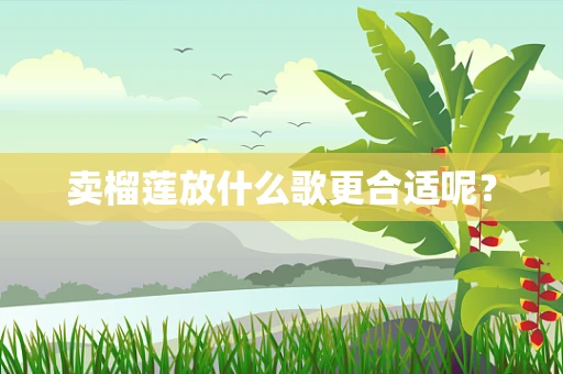 卖榴莲放什么歌更合适呢？