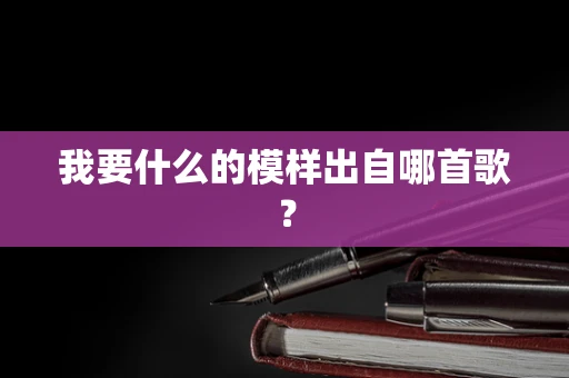 我要什么的模样出自哪首歌？