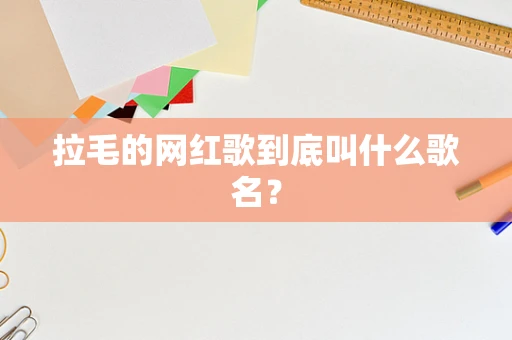 拉毛的网红歌到底叫什么歌名？