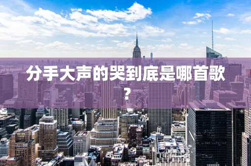 分手大声的哭到底是哪首歌？