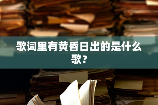 歌词里有黄昏日出的是什么歌？