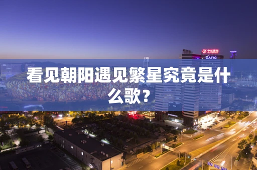 看见朝阳遇见繁星究竟是什么歌？