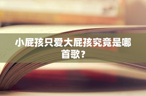 小屁孩只爱大屁孩究竟是哪首歌？