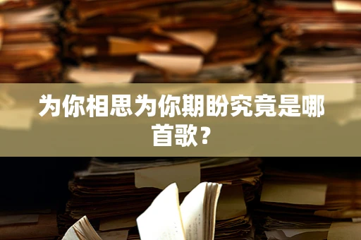 为你相思为你期盼究竟是哪首歌？