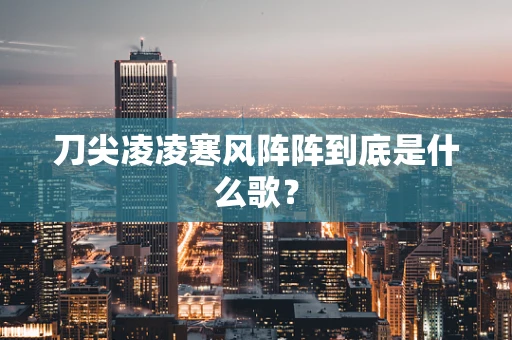 刀尖凌凌寒风阵阵到底是什么歌？