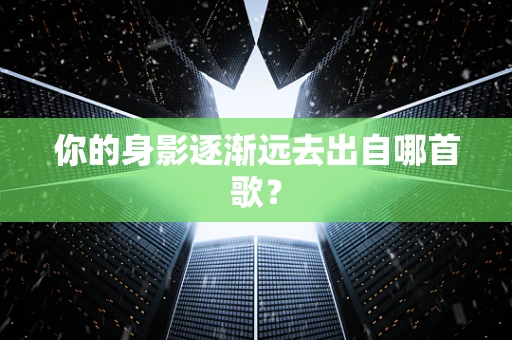 你的身影逐渐远去出自哪首歌？