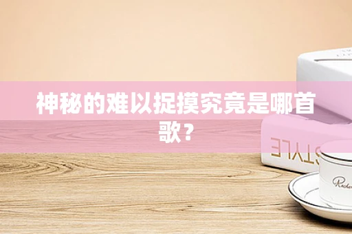 神秘的难以捉摸究竟是哪首歌？