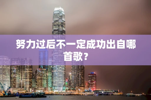 努力过后不一定成功出自哪首歌？