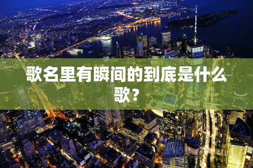 歌名里有瞬间的到底是什么歌？