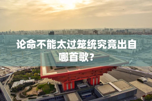 论命不能太过笼统究竟出自哪首歌？