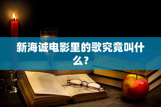 新海诚电影里的歌究竟叫什么？