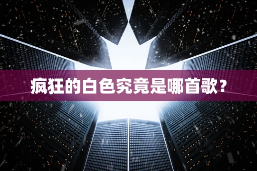 疯狂的白色究竟是哪首歌？