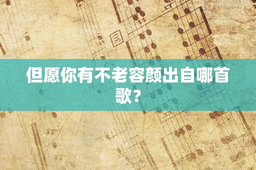 但愿你有不老容颜出自哪首歌？