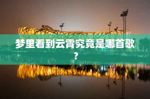 梦里看到云霄究竟是哪首歌？