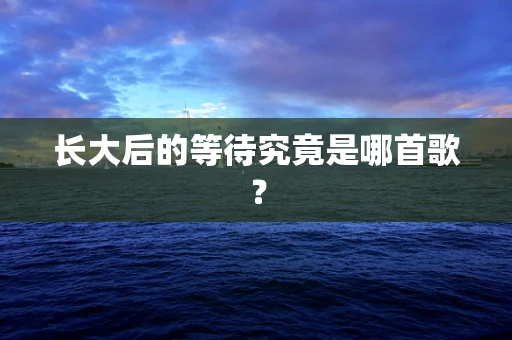 长大后的等待究竟是哪首歌？