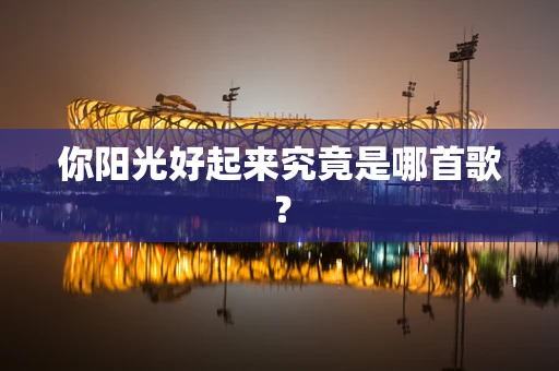 你阳光好起来究竟是哪首歌？