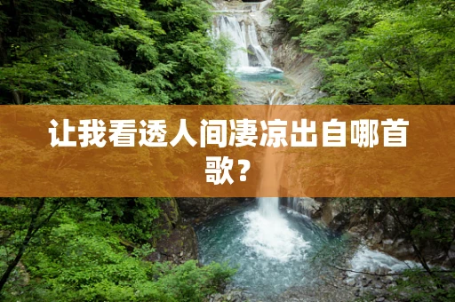 让我看透人间凄凉出自哪首歌？
