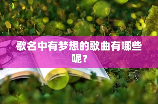 歌名中有梦想的歌曲有哪些呢？
