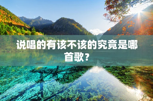 说唱的有该不该的究竟是哪首歌？