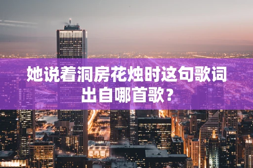 她说着洞房花烛时这句歌词出自哪首歌？