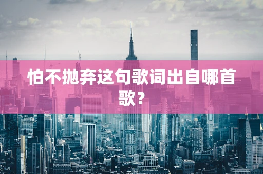 怕不抛弃这句歌词出自哪首歌？