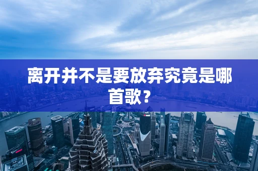 离开并不是要放弃究竟是哪首歌？
