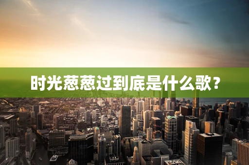 时光葱葱过到底是什么歌？