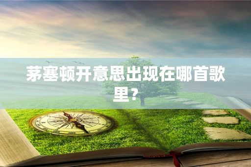 茅塞顿开意思出现在哪首歌里？