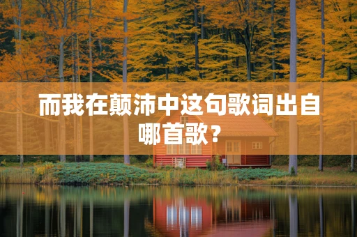 而我在颠沛中这句歌词出自哪首歌？