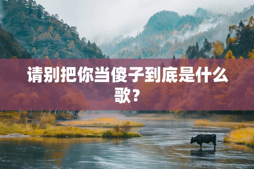 请别把你当傻子到底是什么歌？
