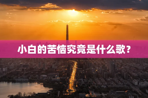 小白的苦恼究竟是什么歌？