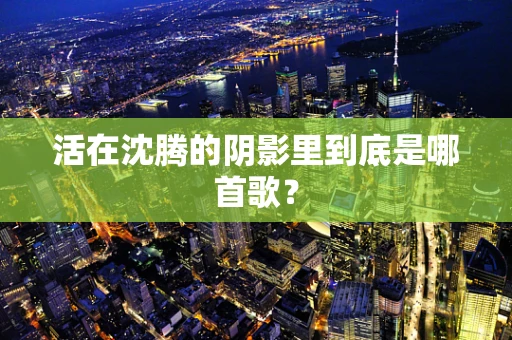 活在沈腾的阴影里到底是哪首歌？