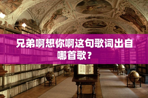 兄弟啊想你啊这句歌词出自哪首歌？