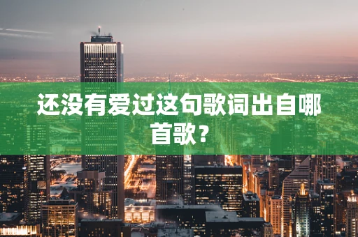 还没有爱过这句歌词出自哪首歌？
