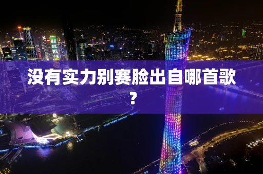 没有实力别赛脸出自哪首歌？