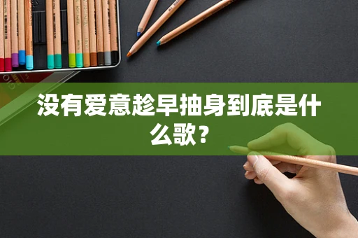 没有爱意趁早抽身到底是什么歌？