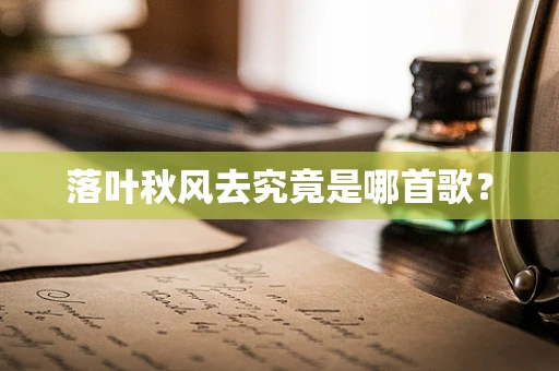 落叶秋风去究竟是哪首歌？