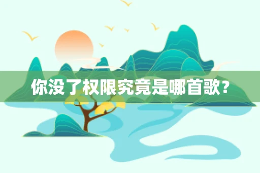 你没了权限究竟是哪首歌？
