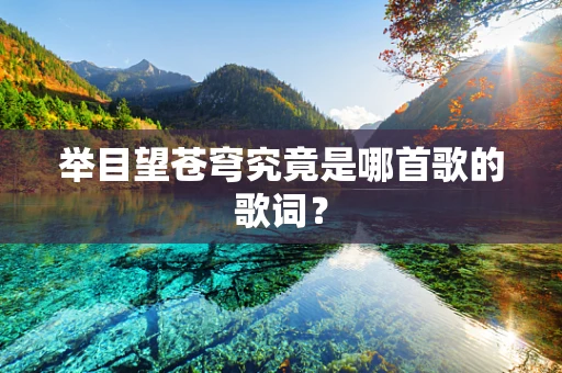 举目望苍穹究竟是哪首歌的歌词？