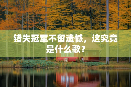 错失冠军不留遗憾，这究竟是什么歌？