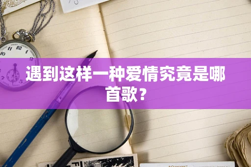 遇到这样一种爱情究竟是哪首歌？