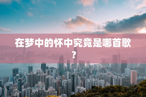 在梦中的怀中究竟是哪首歌？